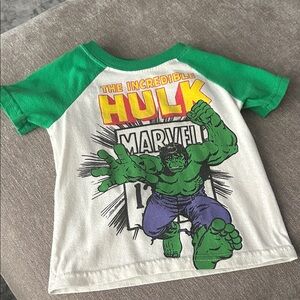 Marvel Hulk Kids' Tee in Green and White